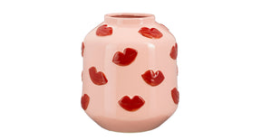 Vaas lippen l.roze - h30xd27cm