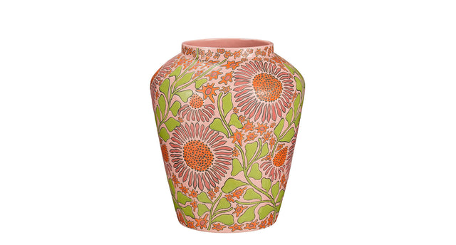 Isabelle vaas bloem l.roze - h38xd32cm