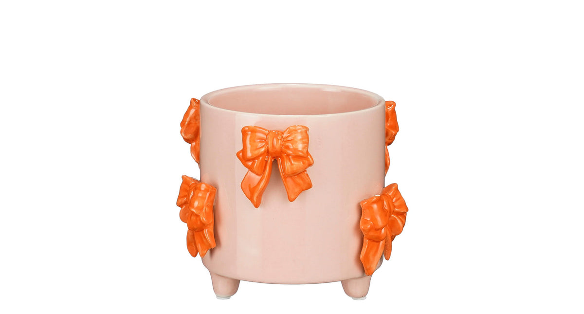 Pot strik oranje - h11xd13,5cm