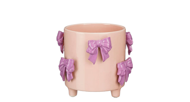 Pot strik paars - h14,5xd17cm