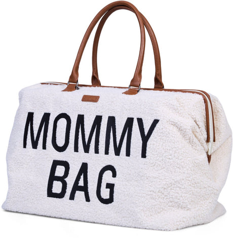 Childhome - mommy bag® verzorgingstas - teddy ecru - ruim waterafstotende luiertas - 55x30x40cm