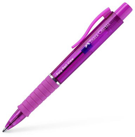 Faber-castell balpen faber castell polyball view electric fuchsia xb - fc-145768