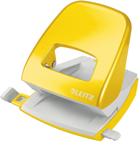Leitz wow perforator 2-gaats - perforeert tot 30 vel - geel