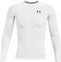 Under armour ua hg armour comp ls-wht heren sportshirt - wit - zwart