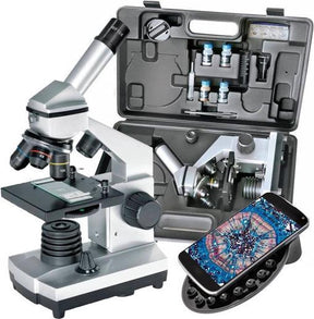 Bresser microscoop - biolux ca - 40x-1024x met koffer - incl. accessoires en smartphone-adapter