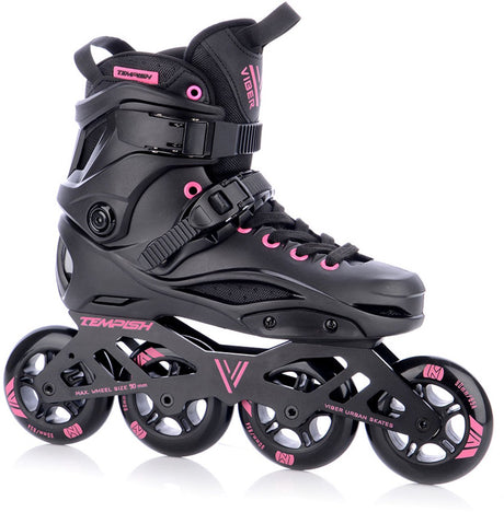 Tempish viber l.e. 90 skeelers volwassenen - 4x90mm wielen - fitness inline skates - zwart roze - maat 38