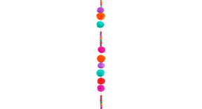Slinger pom pon meerkleurig - h180xd4cm