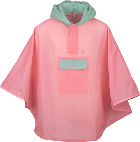 Ralka regenponcho - kinderen - roze - maat 116 128 - met capuchon - 100% eva