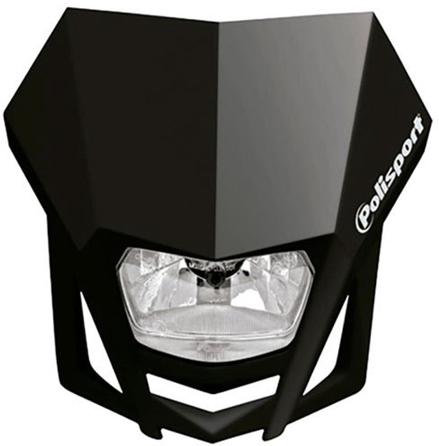 Polisport plaque phare avec optique phare avant lmx noire pour moto enduro cross