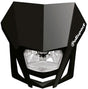 Polisport plaque phare avec optique phare avant lmx noire pour moto enduro cross