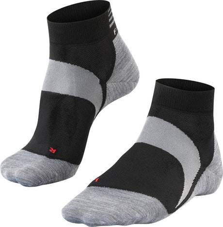 Falke bc6 short anti-blaar lyocell functioneel materiaal fietssokken unisex zwart - maat 46-48