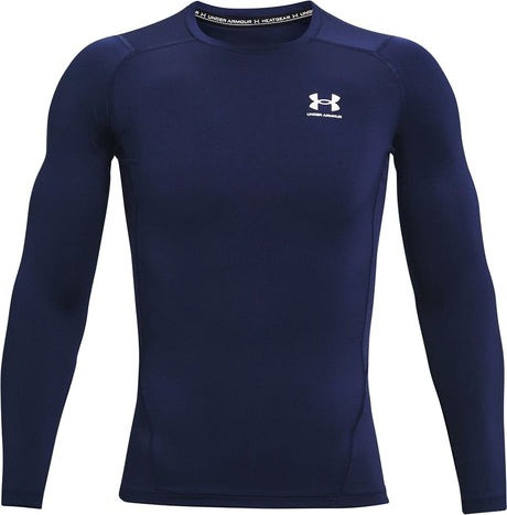 Under armour ua hg armour comp ls-blu heren sporshirt - midnight navy - wit s
