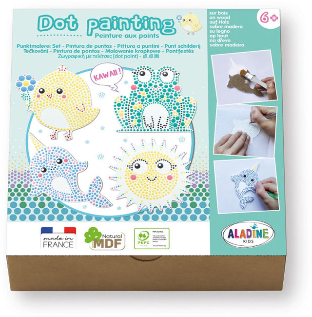 Aladine dot painting set - kawaii schilderen voor kinderen.