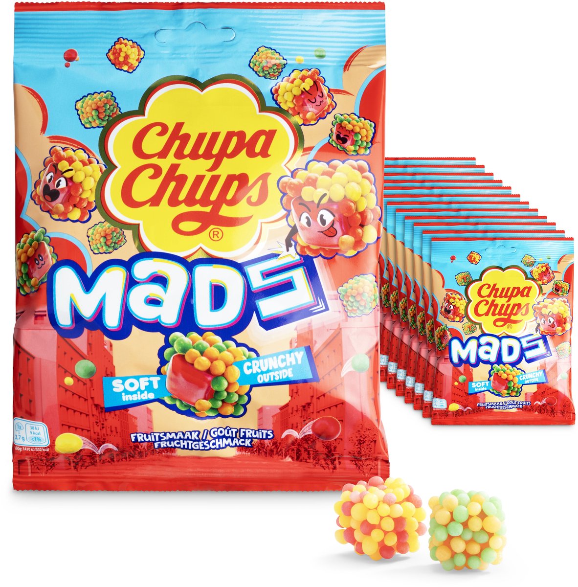 Chupa chups mads fruits uitdeelzakje (12x 115 gr)