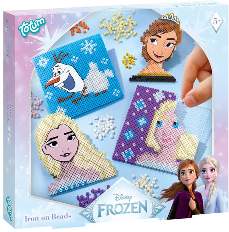 Totum disney frozen strijkkralen set met anna en elsa - 2600+ strijkkralen - 2 legbordjes - speelgoed kinderen - knutselen - voor meisjes en jongens - vanaf 5 jaar -