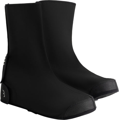 Bbb cycling rainshield overschoenen - voor woon-werk verkeer op stadsfiets e-bike - winddicht waterdicht - zwart - maat 43 48 - bws-41 44-48