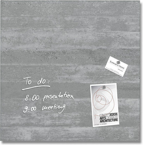 Sigel glasmagneetbord - artverum - 48x48cm - betondesign - si-gl168