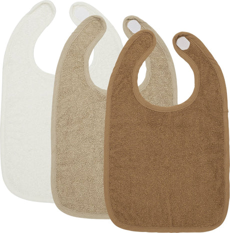 Meyco baby uni slab - 3-pack - badstof - offwhite sand toffee