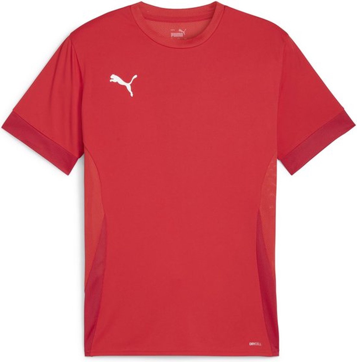 Puma teamgoal matchday jersey jr unisex sportshirt - red- white-fast red 140