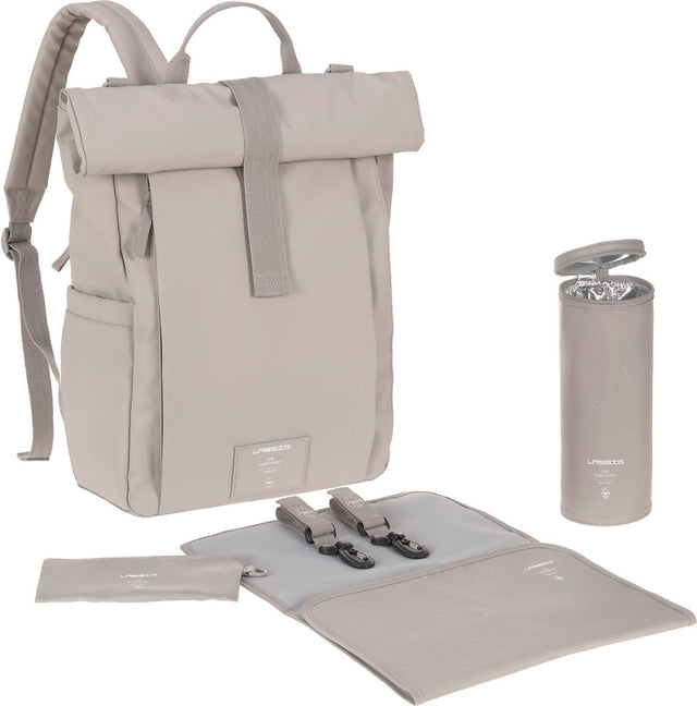 Lässig luiertas rolltop up - rugzak - taupe