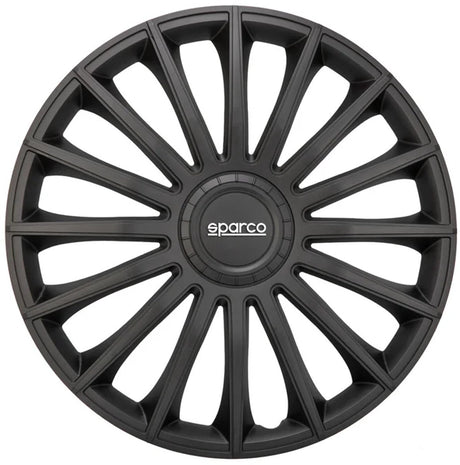 wieldoppen Torino 16 inch ABS zwart set van 4