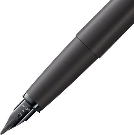 Lamy studio lx-all-black vulpen – universele vulpen in een elegant, volledig metalen behuizing – met propellerclip en stalen penpunt in maat f – inclusief t 10 blauwe inktpatroon