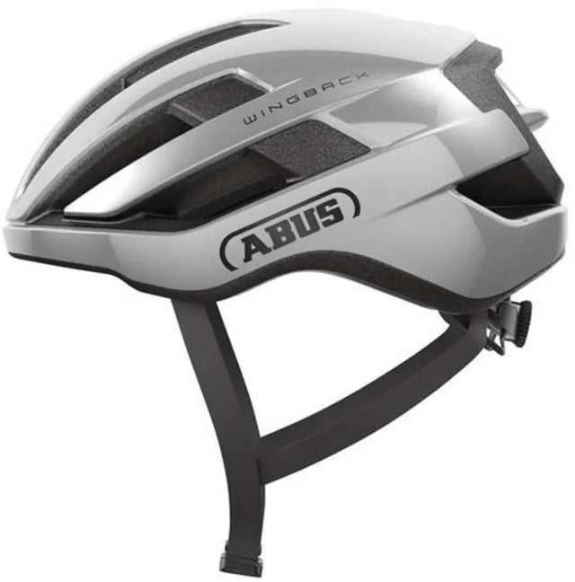 Abus fietshelm wingback gleam silver l - 57-61 cm - zilver - geschikt voor gebruik op racefietsen - gravelbikes - 270 g l