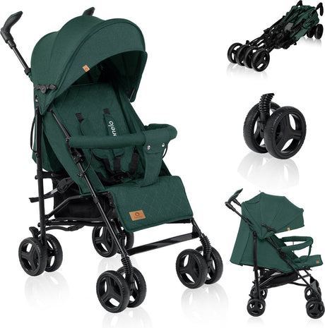 Lionelo irma - buggy - wandelwagen - duurzame en lichte 7kg kinderwagen - geschikt voor kinderen tot 15 kg - geveerde wielen - 360° - van 6 maanden tot 5 jaar - opbergmand - verstelbare handgreep - snel inklapsysteem - compact formaat - muskietennet