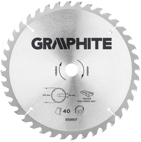 Bouwkern graphite serie - widia cirkelzaagblad - 315mm - 40 tanden