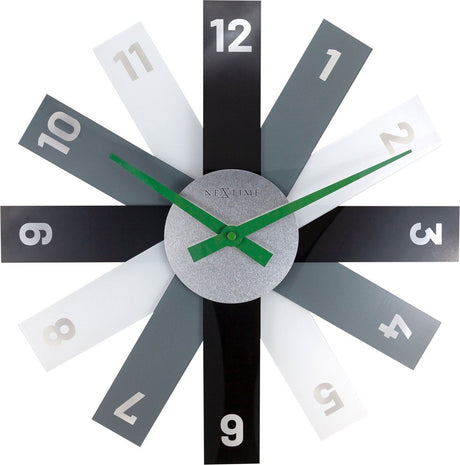 Nextime plexi – design wandklok – 40 cm – acryl – zwart – stil
