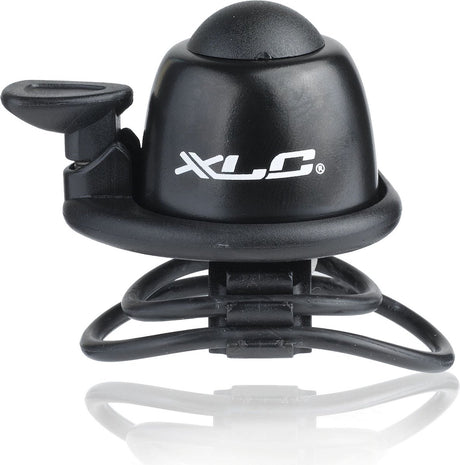 Xlc dd-m07 mini fietsbel - elastiek bevestiging - zwart - 22,3 tot 31,8 mm
