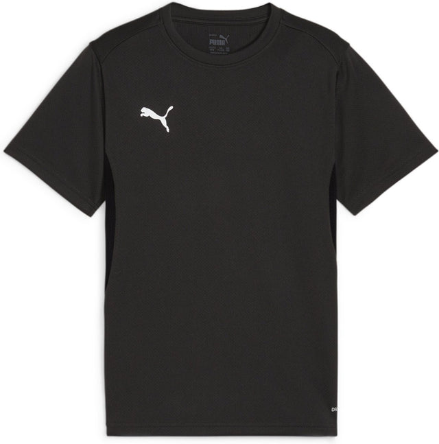 Puma teamgoal jersey jr jongens sportshirt - black- white-flat dark gray 152