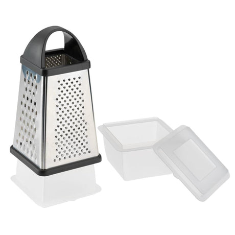 Westmark vierzijdige rasp met opvangbakje, 4 snij- raspvlakken, hoogte: 25 cm, roestvrij staal kunststof, zilver zwart, 11882260