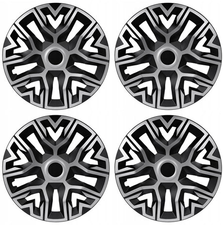 Nrm universele wieldoppen 14'' the best bicolor zilver zwart 4 stuks