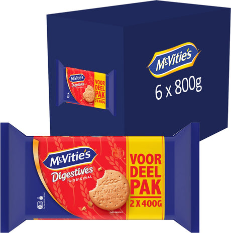 Mcvitie's digestive original tarwebiscuit - voordeelpak - 6 x 800 gram