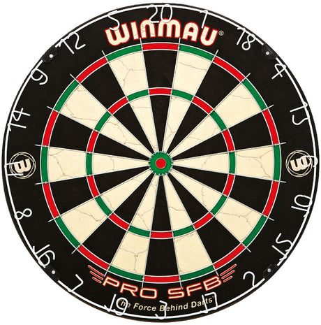 Winmau pro-sfb dartbord – sisalvezels, toernooiformaat, duurzaam, inclusief ophangsysteem