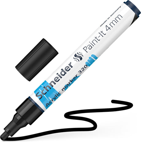 Schneider schrijfwaren schneider acrylmarker - paint-it 320 - 4mm - zwart - s-120201