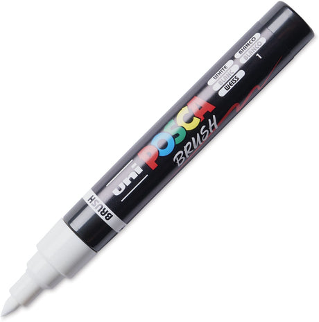 Uni posca brushmarker pc5br wit - brushpunt 1-4 mm