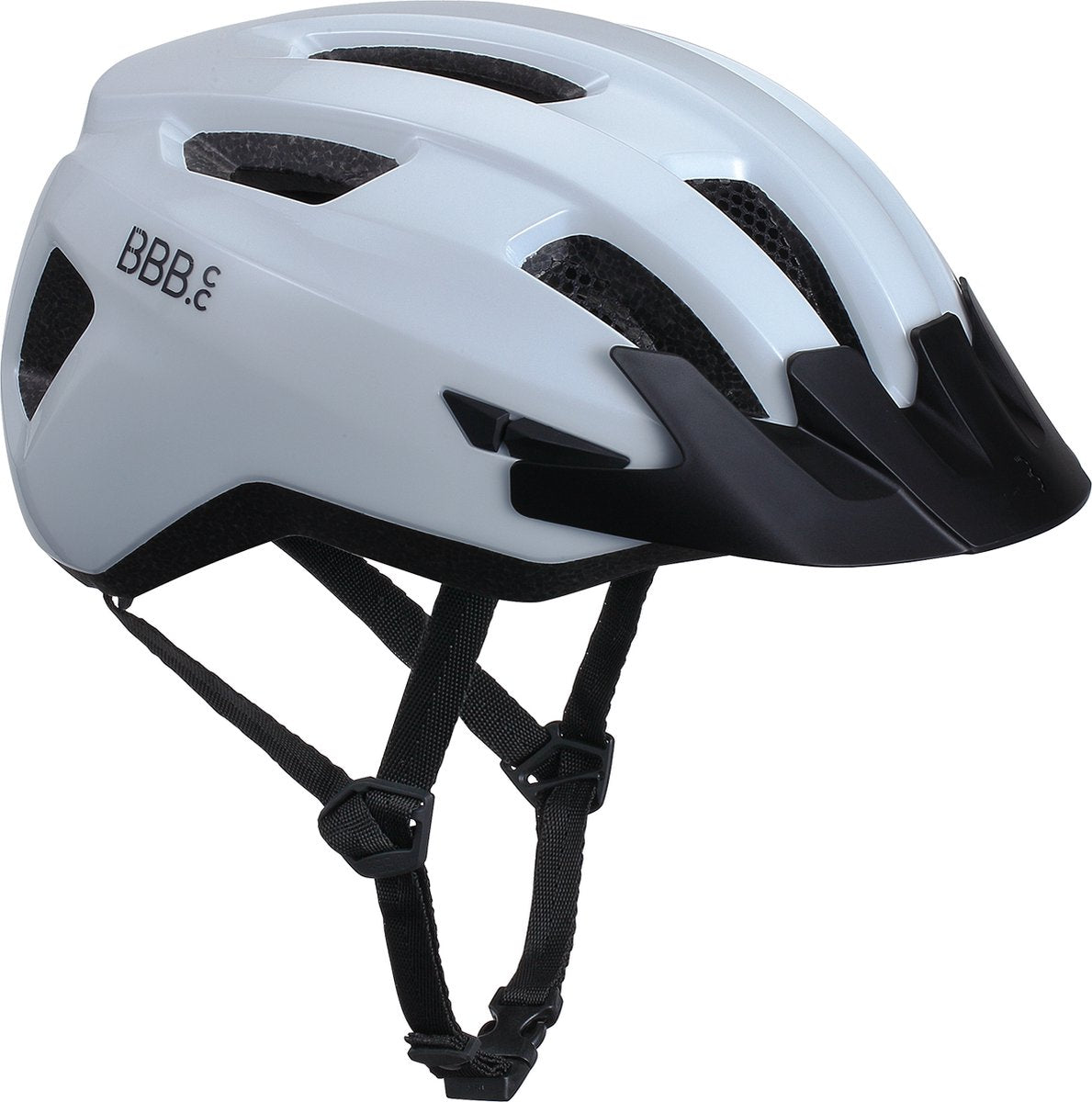Bbb cycling racefiets helm - large: 58 - 62 cm - wielrennen, mtb stadfiets - wasbare padding - met bevestiging achterlicht - fietshelm dames heren - glanzend wit - condor 2.0 bhe-173