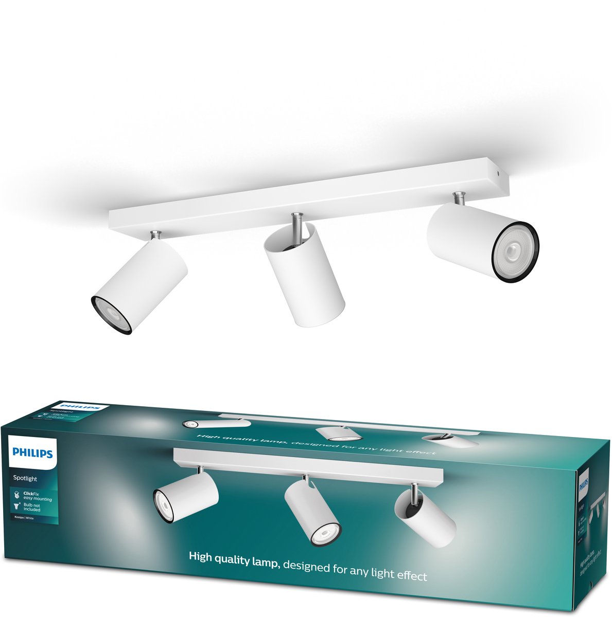 Philips led philips kosipo opbouwspot - 3-lichts - wit