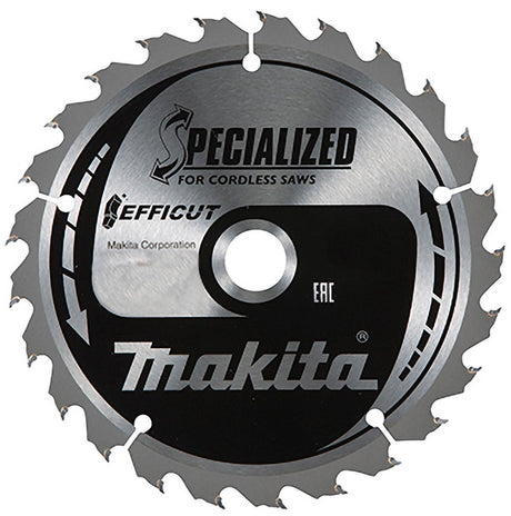 Makita cirkelzaagblad voor hout | efficut | ø 260mm asgat 30mm 24t - e-07696