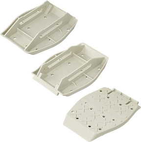 Proplus set van 4 stabilisatievoeten 27,5 x 20,5 cm – voor al-ko premium en stabiel hoeksteunen – met veermechanisme – wit