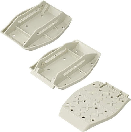 Proplus set van 4 stabilisatievoeten 27,5 x 20,5 cm – voor al-ko premium en stabiel hoeksteunen – met veermechanisme – wit