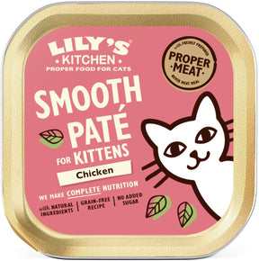Lily's kitchen - kattenvoer - natvoer - smooth paté met kip voor kittens - 19 x 85 g
