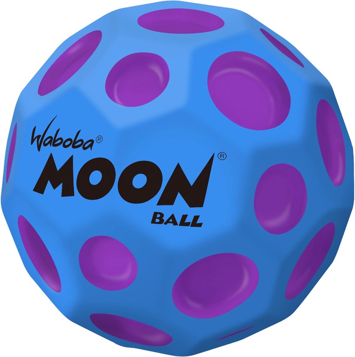 Waboba stuiterbal speelgoed martian moon ball hyper blue 63mm.