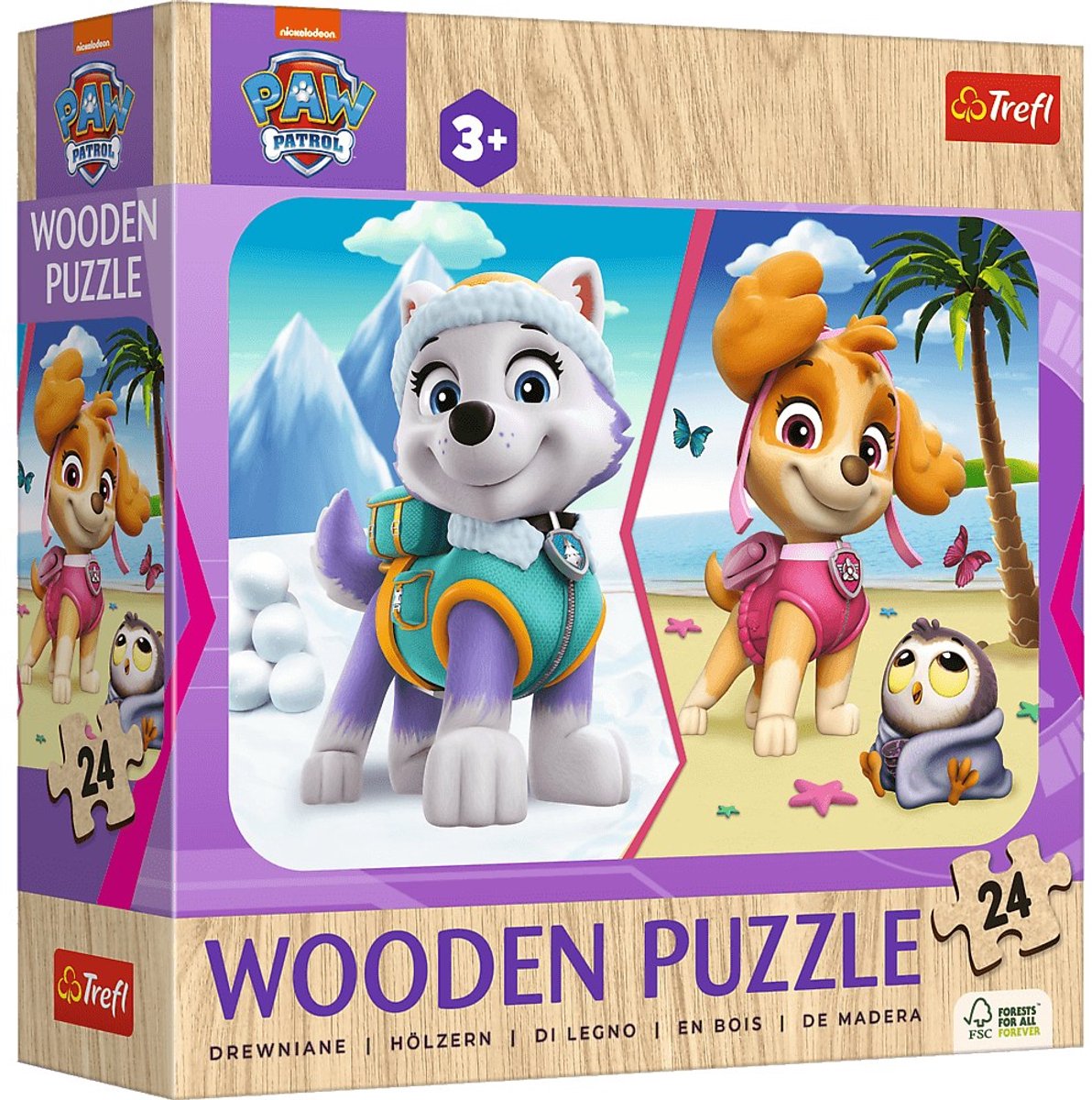 Trefl paw patrol kinderpuzzel hout houten legpuzzel - 50 stukjes - vanaf 4 jaar