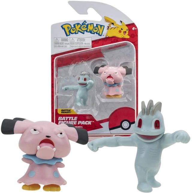 Pokémon battle figure pack machop snubbull - 5 cm groot - spaar ze allemaal