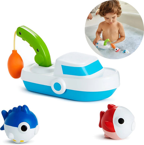 Munchkin deep sea fishing boat - vissersboortje met hengel - magneetvissen - interactief badspeelgoed - vanaf 24 maanden