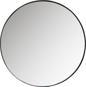 Woood doutzen spiegel - metaal - zwart - 80x80x5