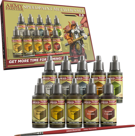 The army painter speedpaint metallics set 2.0, 10 x 18 ml